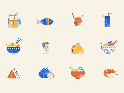 Indian Food Icons bowls branding chai figma illustration food food icons graphic design iconography icons illustration india indian brand outline restaurant street food vector visual brand visual language