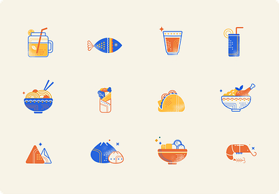 Indian Food Icons bowls branding chai figma illustration food food icons graphic design iconography icons illustration india indian brand outline restaurant street food vector visual brand visual language