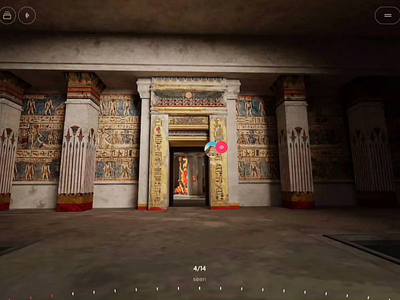 Immersion into Ancient Egypt: Interactive 3D WebGL Museum 3d egypt history interaction interactive low poly motion design museum three.js ui user interface ux webgl