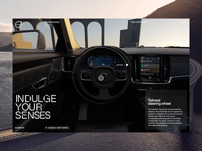 Volvo S90 Recharge 3d animation blender car design minimal motion ui ux web webdesign