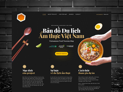 Vietnam Food Map Website Concept food landing page ui vietnam website