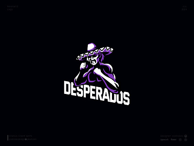 Desperados branding design fighter icon logo logodesign logotype minimal vector