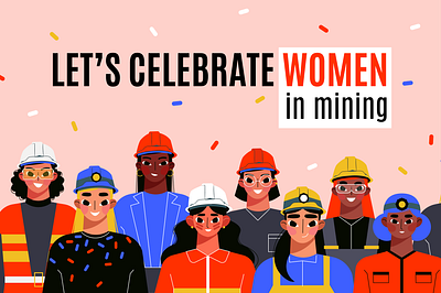 Illustration for the International Day of Women in Mining 2d character design design illustration vectorart