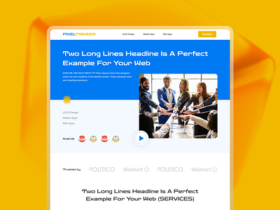 Pixel Pioneer Services Landing Page UI UX Design design figma design home page ui design landing page ui design landing page ui ux design product design ui ui design ux ux design web design website design website ui design website ui ux design