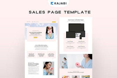 Kajabi Sales Page Template kajabi landing page kajabi sales page template kajabi templates kajabi webinar landing page landing page template online course online course template sales funnel sales funnel template