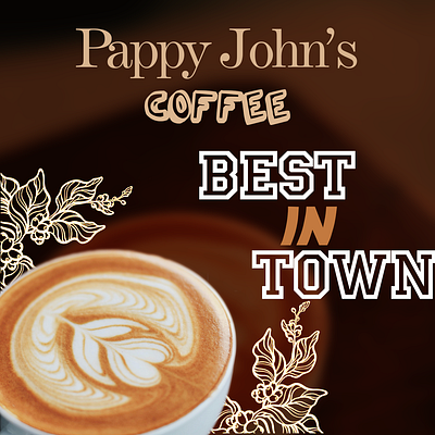 Pappy John's coffee 1 branding coffee graphic design vintage