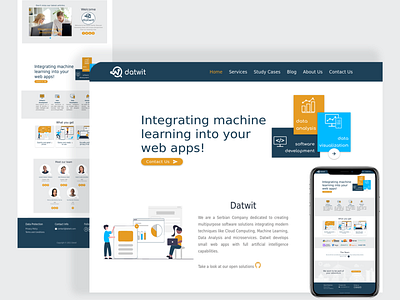 Datwit Landing Page v2.0 project research ui ux design