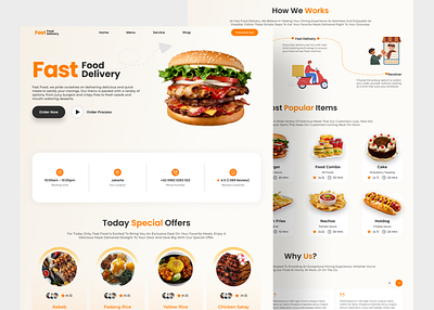 Fast Food Delivery branding ui