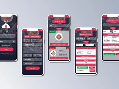 Food Table Reservation mobile app apps branding figma foods freelancing graphic design illustration mobile aap ui uiux website