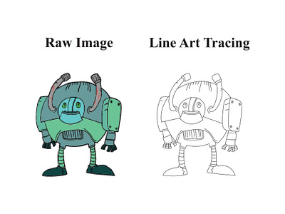 Robot Vector Tracing convert to vector graphic graphic design graphic designer illustrator line art logo redraw logo tracing photoshop raster to vector redraw vector vector art vector design vector logo vector trace vector tracing vector tracing service vectorization vectorize image