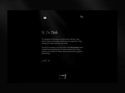 Personal portfolio website design dark theme landing page minimal website one page website personal website portfolio resume simple web design ui web design website
