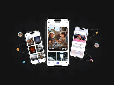 iStory app - UI UX design beautifulapp capturelife capturemoments digitalstorytelling istoryapp lifemoments memories securestorytelling story sharing storytellingapp
