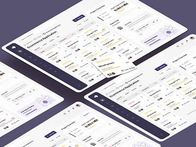 Project Management Dashboard analytics app ui branding cards design figma graphic design illustration logo ui