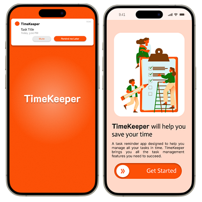 TimeKeeper- A Task Reminder Prototype ui