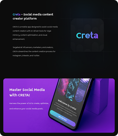 Social Media Content Creator Platform app design design get started log in product design sign up sign up page social media typography ui uiux ux