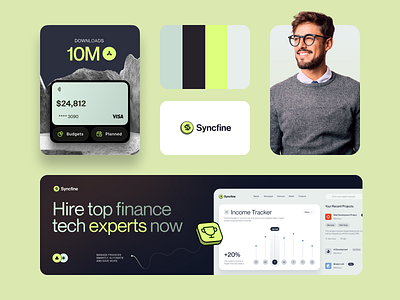 Syncfine Fintech Branding agency brand guidelines brand identity brand sign branding business graphic design halo halo lab identity logo logo design logo designer logotype marketing packaging smm startup visual identity