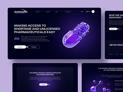 Website Design for a Pharmaceutical Company design healthcare pharmaceuticals ui uiux ux web design website