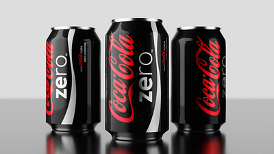3D Coca Cola Can Render: A Blender Project 3d 3d modeling 3d rendering beverage can blender coca cola coca cola zero graphc design photorealistic rendering product product ads product rendering product visualization render