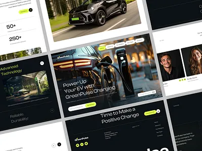 GreenPulse Web Design Concept cleandesign creativedesign designconcept designideas digitaldesign ev figma graphic design inspiration landing page midjourney modernlayout mordern design photoshop uidesign uiux userinterface web design webdevelopment