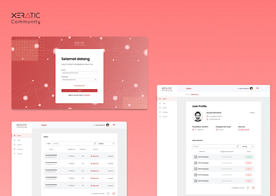 Xeratic Community Dashboard Tools dashboard design ui ux web design