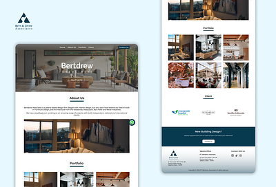 Bert & Drew Associates Website design ui ux web design