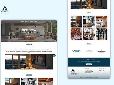 Bert & Drew Associates Website design ui ux web design