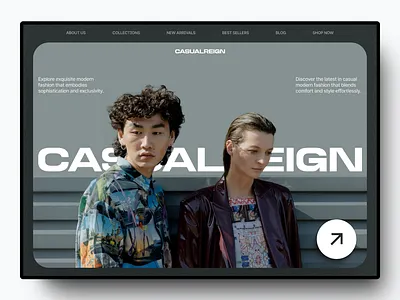 CasualReign - Fashion Store branding design fashoin graphic design landing page online shopify store ui web design website