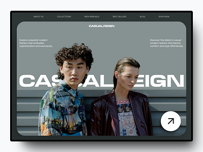 CasualReign - Fashion Store branding design fashoin graphic design landing page online shopify store ui web design website