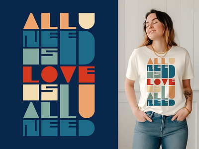 All you need is love. Love is all you need. allyouneedislove beatles branding creative design graphic design illustration lennon poster simple typography