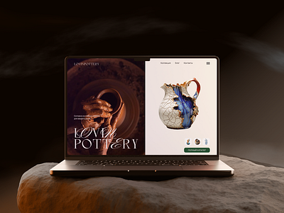 LOVINPOTTERY CERAMIC STUDIO WEBSITE ai branding design neural networks ui ux web webdesign website