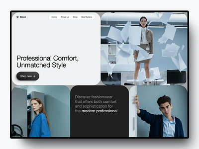 Stoic - Fashion for Professionals branding casual design fashion graphic design landing page modern shopify store ui web design website