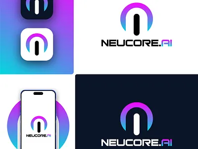 Premium modern Tech minimal (NEUCORE.AI) logo. - EARTH SHOHAG :) ai ai logo ai logo icon business logo colorful logo company logo corporate logo earth shohag ios logo logo logo design logo icon minimal logo minimal n logo modern logo modern n logo n ai logo n logo n tech logo tech logo