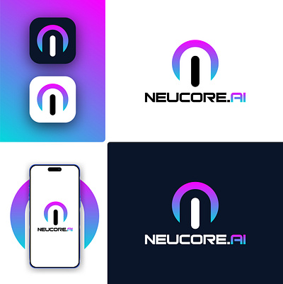 Premium modern Tech minimal (NEUCORE.AI) logo. - EARTH SHOHAG :) ai ai logo ai logo icon business logo colorful logo company logo corporate logo earth shohag ios logo logo logo design logo icon minimal logo minimal n logo modern logo modern n logo n ai logo n logo n tech logo tech logo