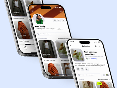 E-comm Social Shopping App app design ui