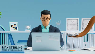 Multitasking in the Office 3d 3d animation 3d character 3d explainer blender c4d character character animation character design dental explainer finance hands animation health healthcare laptop office paper paperwork work