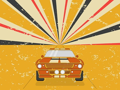 Ford mustang graphic design illustration