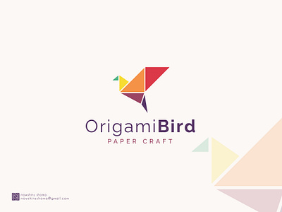 Origami Bird bird bird logo company design graphic design illustration logo logo design minimal modern logo origami origami logo paper bird