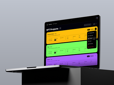 Dashboard • NFT Projects app dashboard design desktop nft ui uidesign