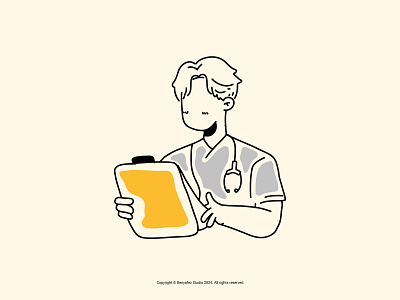 Doctor Handdrawn Illustration design doctor graphic design handdrawn illustration job labour nurse profession vector