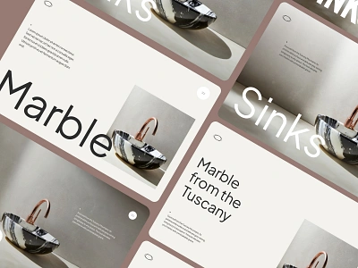 Marble Sink Vol. 2 ⚫ 💦 3d ai texture bathroom blender ecommerce figma hero marble render sink typography