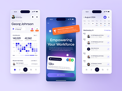 TalentSync - Mobile App for HR app app project arounda branding ios ios app iphone app mobile mobile app mobile ui product design saas service startup type typography ui uiux ux web design