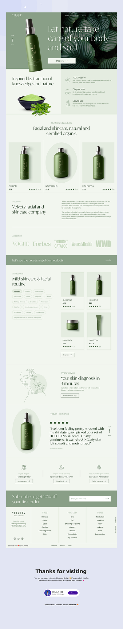 Body/Skin Care Website body care design figma product design skin ui uxui web web design website