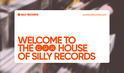 Silly Records Website Concept bold branding bright clean design flat fun graphic design happy happyface illustration label records red silly ui vector