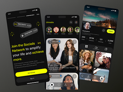 UImedia - Get Connected app app design app screen app screens apps design mobile app mobile app design mobile screens social media app social media app design social media app screens social media apps social media design ui user experience user experience design user interface user interface design ux