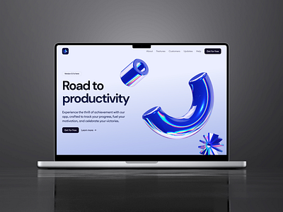 Landing Page for a Desktop Application | UI/UX application branding design illustration mockup typography ui ux webdesign