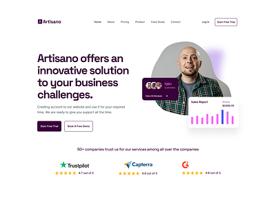 Artisano - SAAS Website branding design figma graphic design home page landing page saas saas website ui uiux ux web design website website design