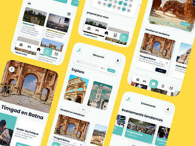 Zohra Touristique Mobile App UI UX app mobile tourist touristique app ui ux