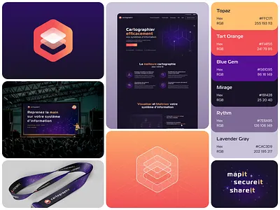 Branding for IT Mapping System app bento brand branding icon interface it logo logotype technology vibrant