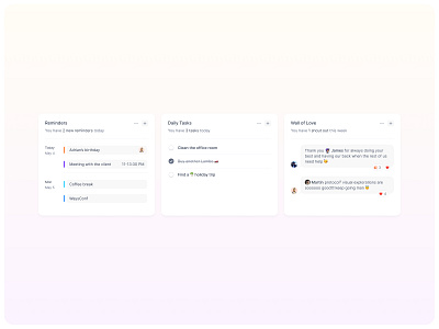 🫧 ai app application bubble calendar card cards chat design desktop modern notes reminder ui ui design ux webapp
