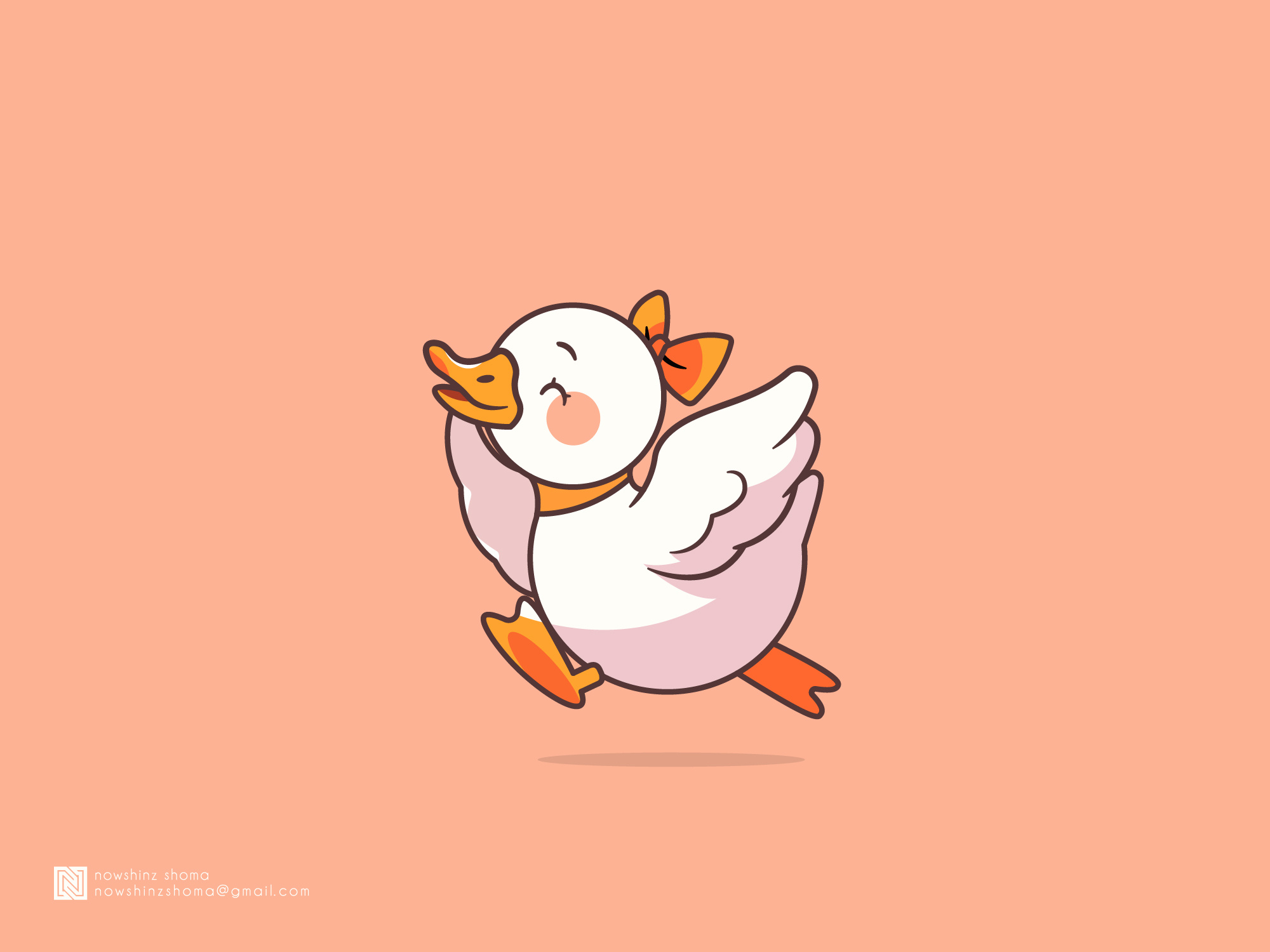 Running Goose company duck duck logo goose goose logo graphic design illustration logo logo design minimal modern logo